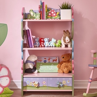 Fantasy Fields Kids 3-Tier Bookcase for Girls Bedroom, Playroom Storage Organizer for Toys, Books, Nursery & Kids Furniture