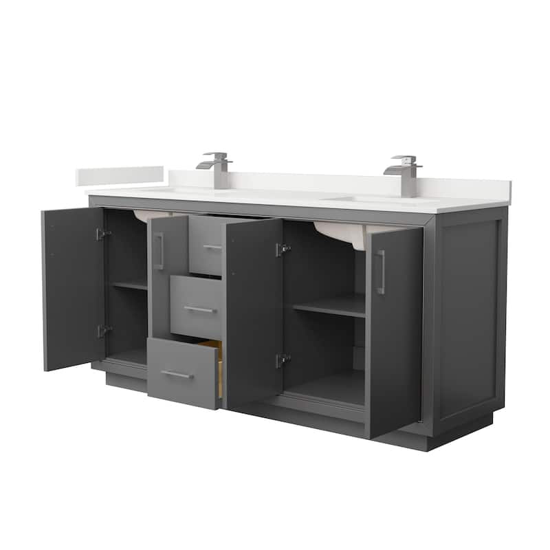 Wyndham Collection WCF111172D-QTZ-UNSMXX Icon 72" Free Standing Double