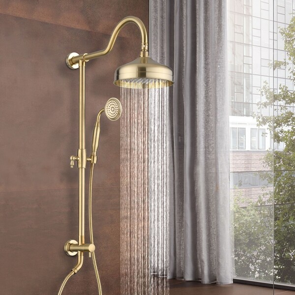 YASINU Vintage 8 inch Rain Shower Head Shower System - On YASINU Vintage 8 inch Rain Shower Head Shower System - On