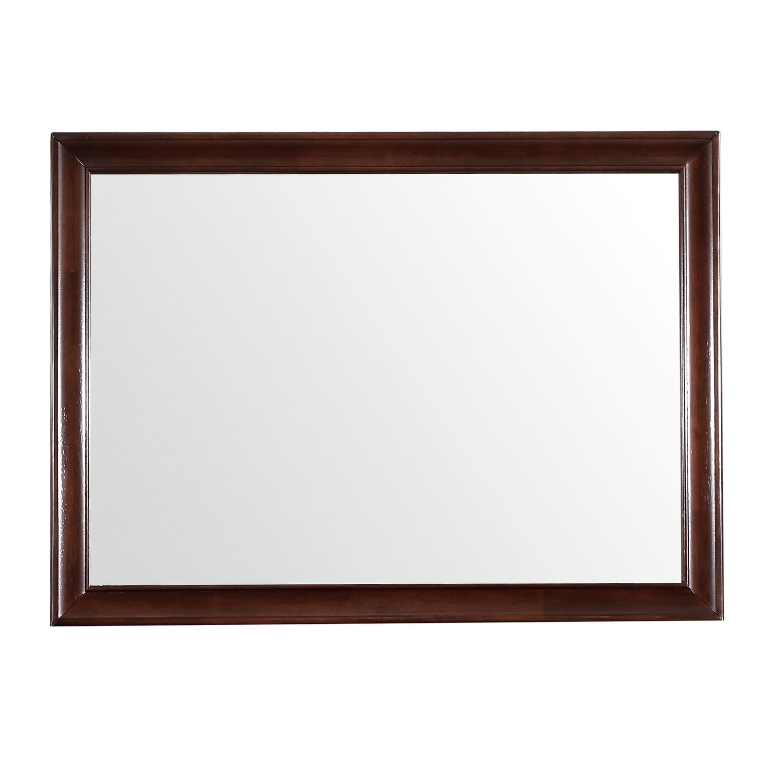 Wooden Framed Rectangular Dresser Wall Mirror - 45" - Dark Brown