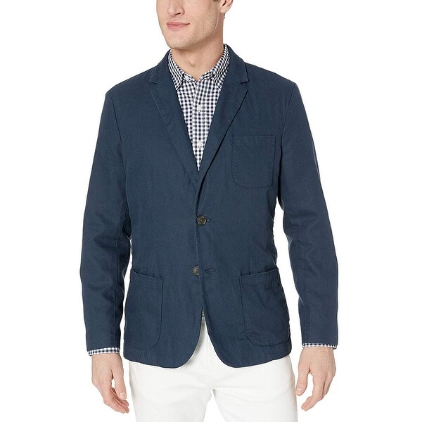 Goodthreads Men's Standard-Fit Linen Blazer, Navy, XXX-Large. Opens flyout.