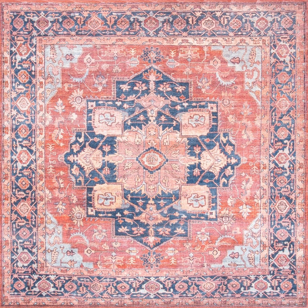 JONATHAN Y Marrakesh Ornate Medallion Machine Washable Area Rug