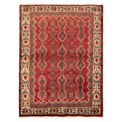 Konya Anatolian Red Rug 5'1" x 6'11" - 5'1 x 6'11