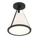 preview thumbnail 4 of 5, Fulton 1 Light Black Semi Flush Mount