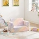 preview thumbnail 1 of 5, Kids Sofa, Children's 2 in 1 Convertible Sofa to Lounger Rainbow-unicorn