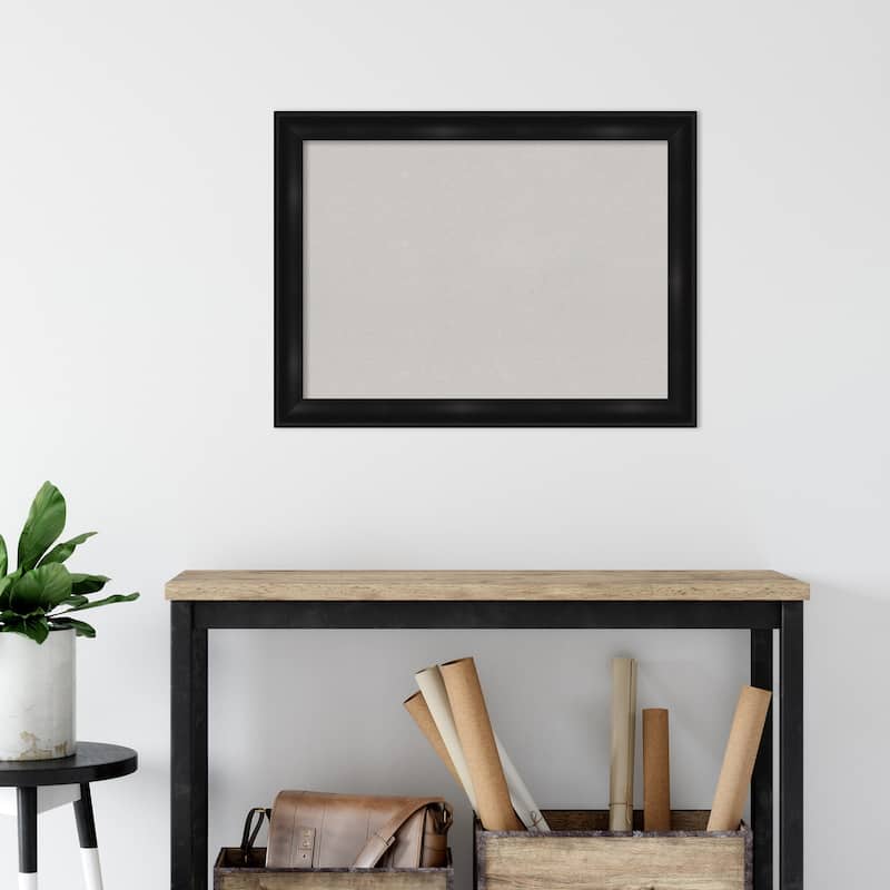 Grand Black Narrow Framed Grey Corkboard Bulletin Board