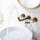 preview thumbnail 4 of 8, Wall Mount Bathroom Sink Faucet Double Handle Bathroom Faucet Copper Three Hole Bathroom Basin Vanity Faucet