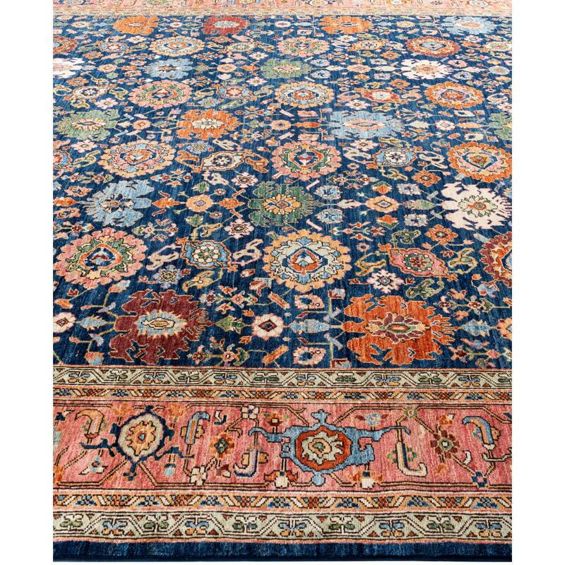 Serapi One-of-a-Kind Hand-Knotted Area Rug - Blue - 10' 0" x 13' 10"