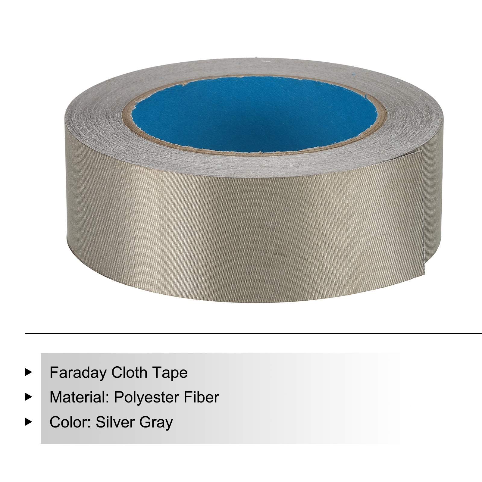 Faraday Tape 1.57x82 Feet Single Sided Conductive Cloth Fabric Tape - Silver Gray