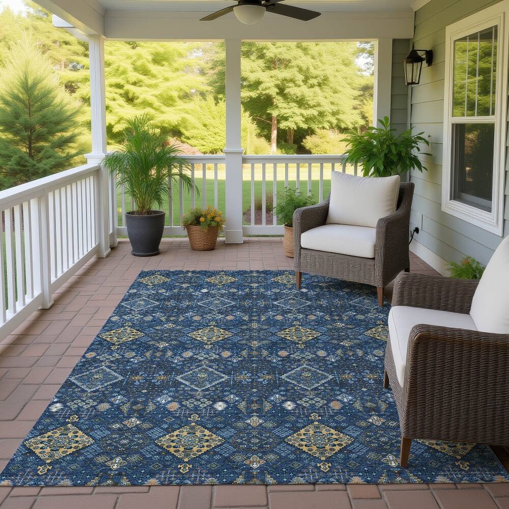 Machine Washable Indoor/ Outdoor Global Bidunga Chantille Rug