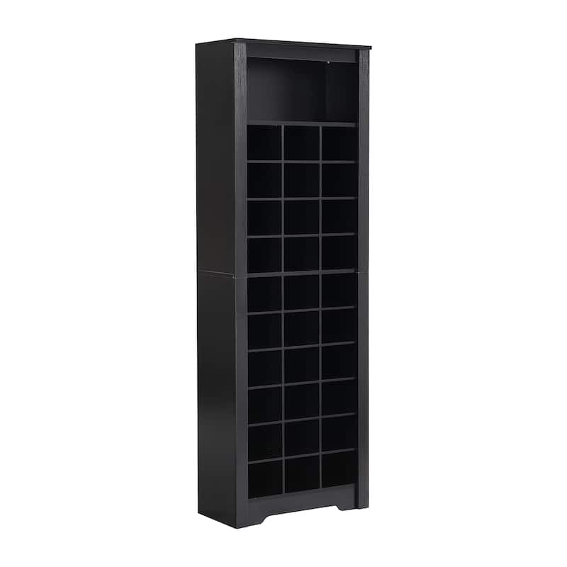 30 Free Standing Tall Cabinet Shoe Cabinet Shoe Cubby Console Storage Cabinet - Black