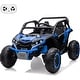 preview thumbnail 11 of 28, 2 Seater Kids Electric UtV, 24V 4WD Ride On Car with Remote Control Blue