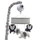 preview thumbnail 1 of 2, Lambs & Ivy Urban Jungle Gray/Brown Lion & Elephant Musical Baby Crib Mobile