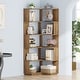 preview thumbnail 27 of 46, 6-Tier Corner Bookshelf, 64.9 Inch Industrial Bookcase with Baffles