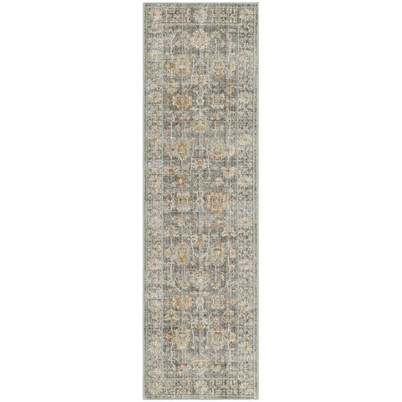 Nourison Traditional Home Indoor Persian Area Rug - 2' 3" x 8' - Grey/Orange/Red - Runner