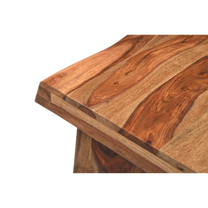 Avenue Live Edge Solid Sheesham Wood 3-Piece Living Room Table Set