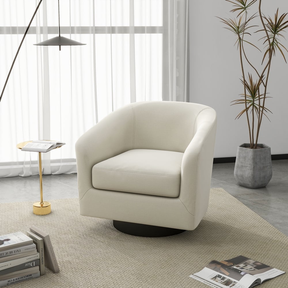 Modern 360°Swivel Accent Chairs Barrel Armchairs