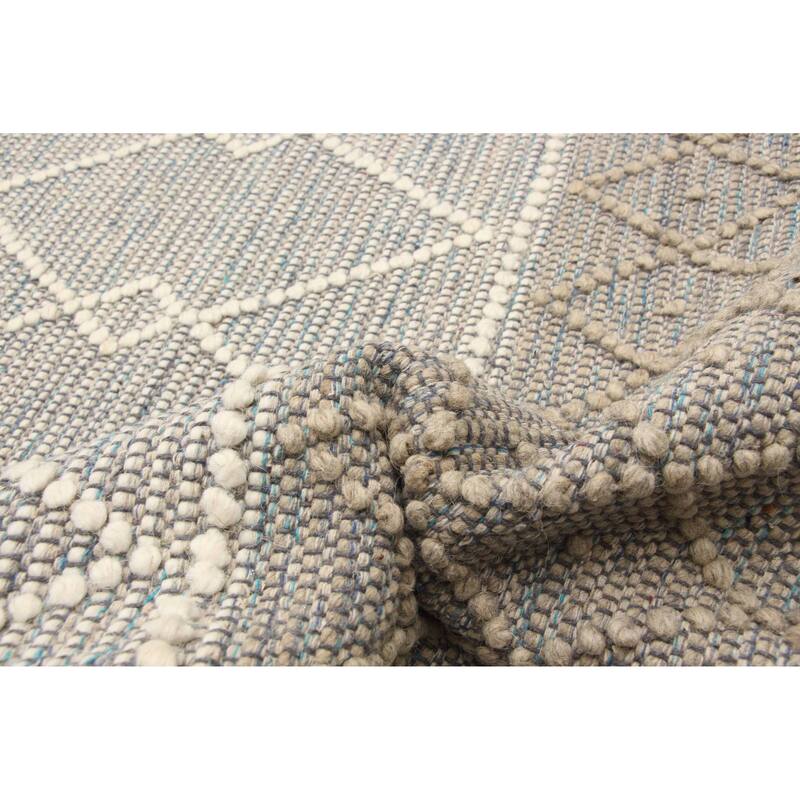 ECARPETGALLERY Braid weave Sienna Cream Wool Rug - 5'10 x 9'2