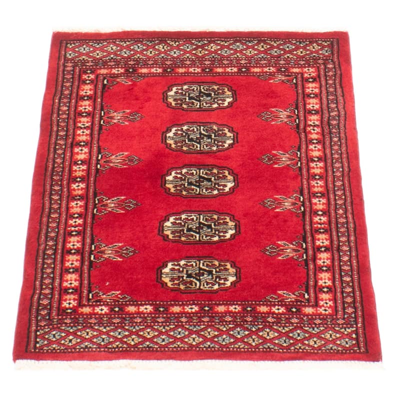 ECARPETGALLERY Hand-knotted Finest Peshawar Bokhara Red Wool Rug - 2'0 x 2'11