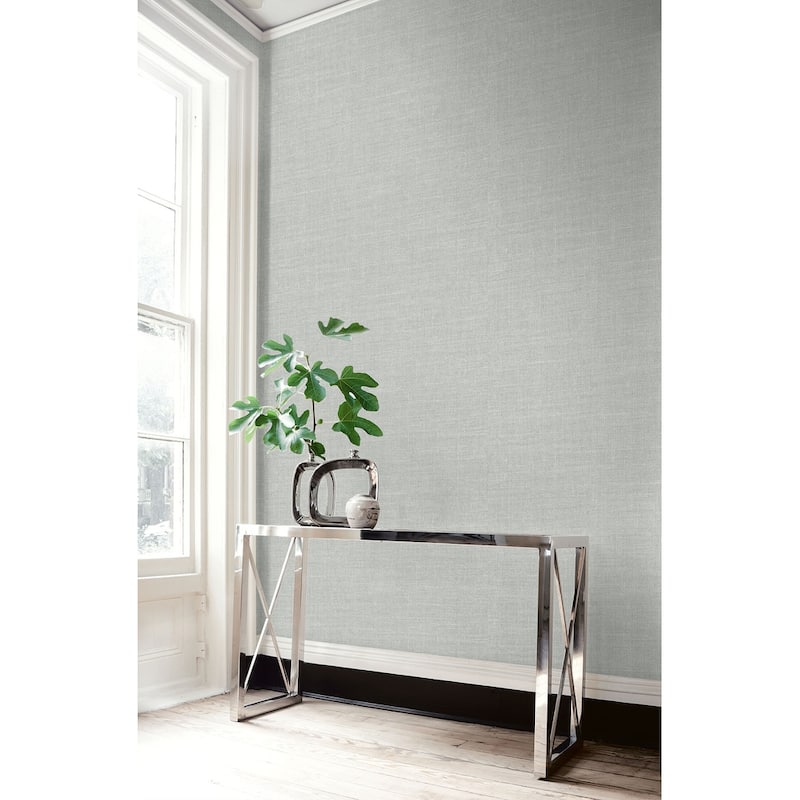 Seabrook Designs Hopsack Embossed Vinyl Unpasted Wallpaper