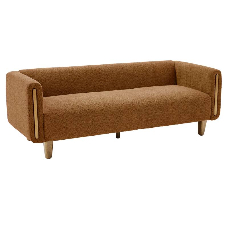 Christopher Knight Home - Soft Upholstered 78.7" 3-Seater Sofa with Rubberwood Legs