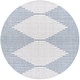 preview thumbnail 33 of 32, Livabliss Vivianne Modern Geometric Indoor/ Outdoor Area Rug Ivory - Round - 7' 10" x 7' 10"