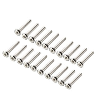 Black Oxide Finish Screws Uxcell M6x45mm Hex Socket Button Head Cap Bolts Screws Alloy Steel 25pcs 1/4-20 Socket Head Cap Screws