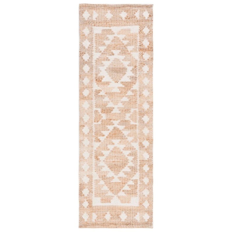 SAFAVIEH Handmade Natural Fiber Deepshikha Jute & Wool Rug - 2'3" x 8' Runner - Ivory/Natural