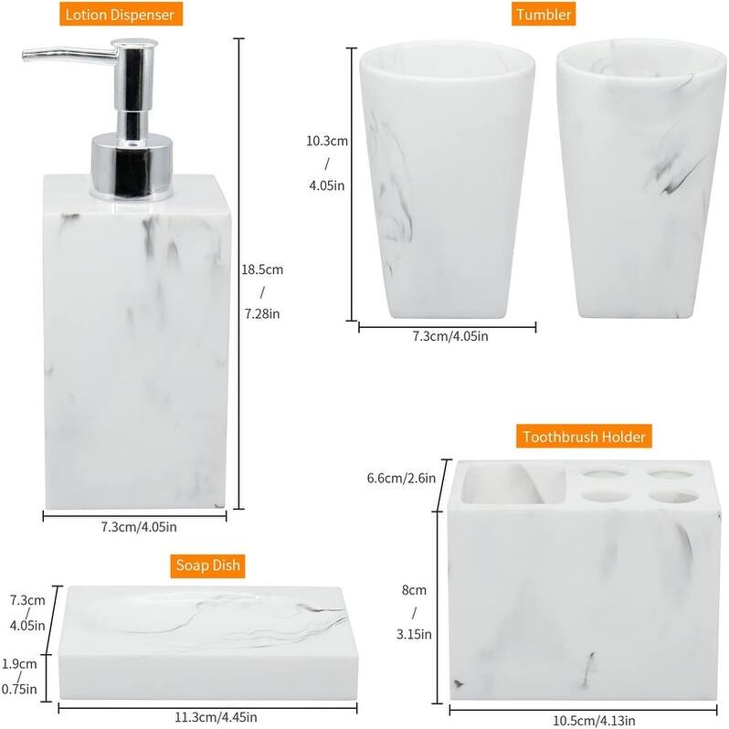 Marble Look Bathroom Sets