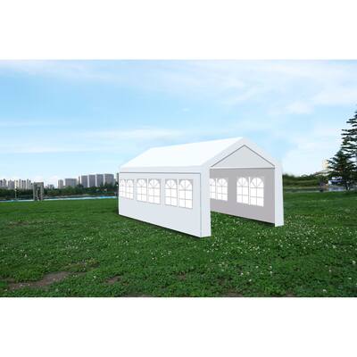 10'x20' Heavy Duty Carport Gazebo, Canopy Garage, Car Shelter with windows