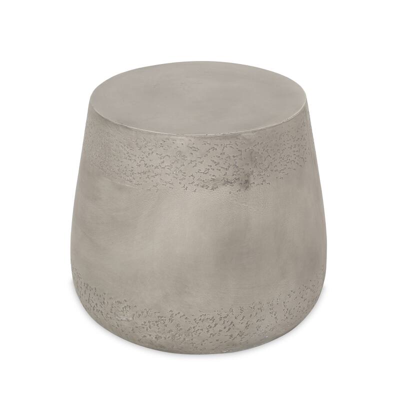 19" Modern Round Side Table with Drum Shape for Living Room or Bedroom
