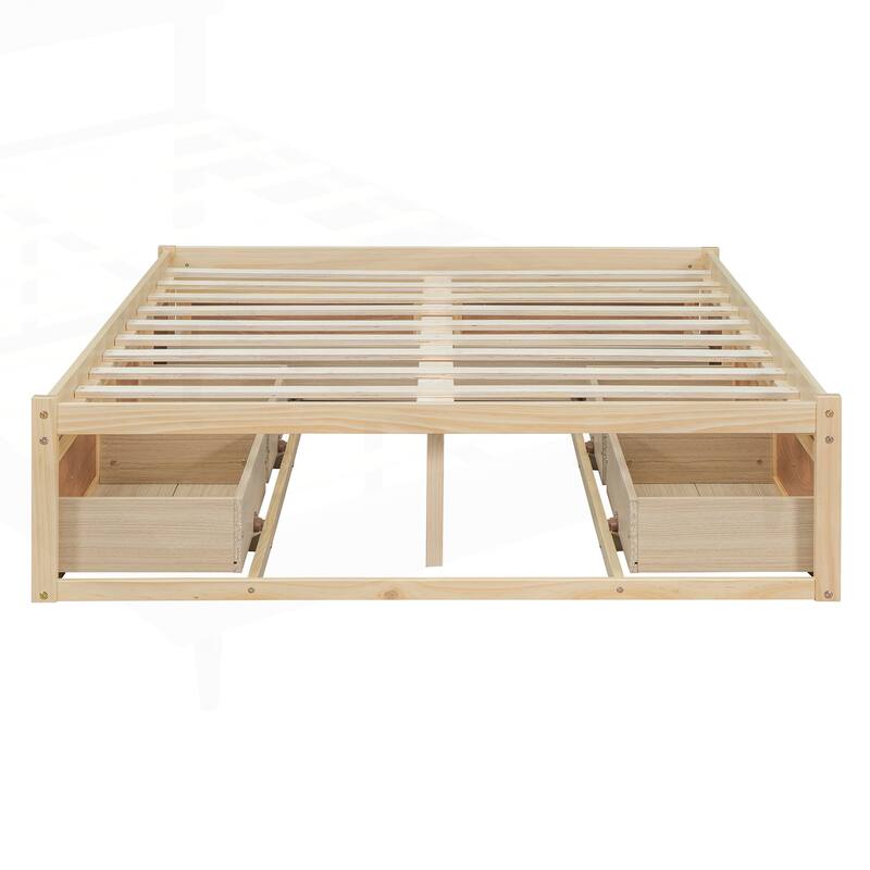 Sophisticated Platform Bed with Abundant Storage and Stylish Design