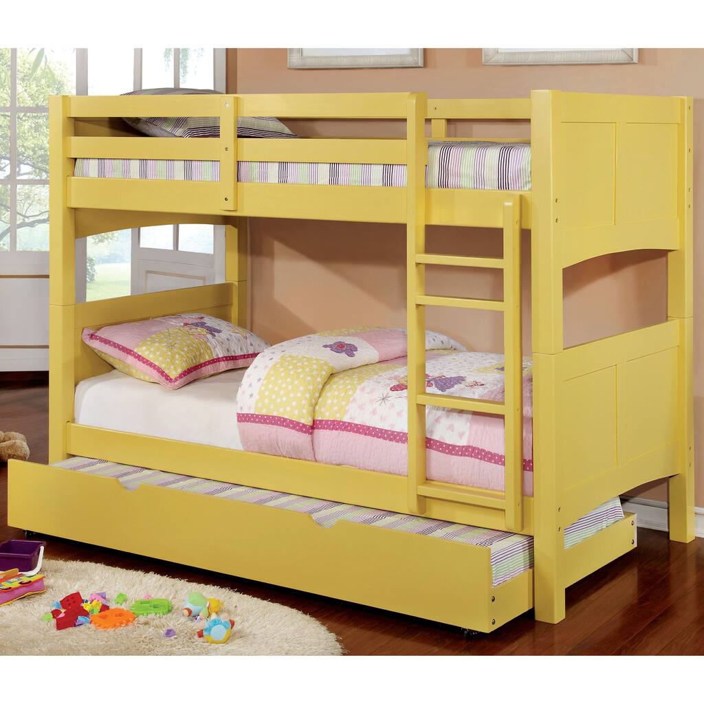 Furniture of America Pice Modern Twin 2-piece Bunk Bed w/ Trundle Set