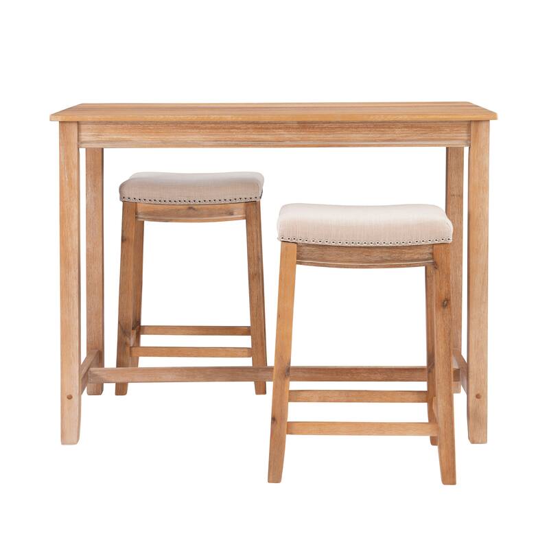 Bridgeport Wooden 3-Piece Counter Height Dining Set