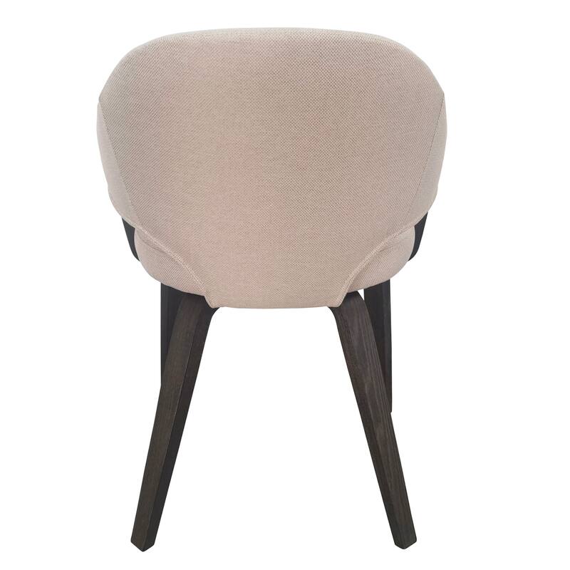 Modern Fabric and Bentwood Dining Chair, Set of 2