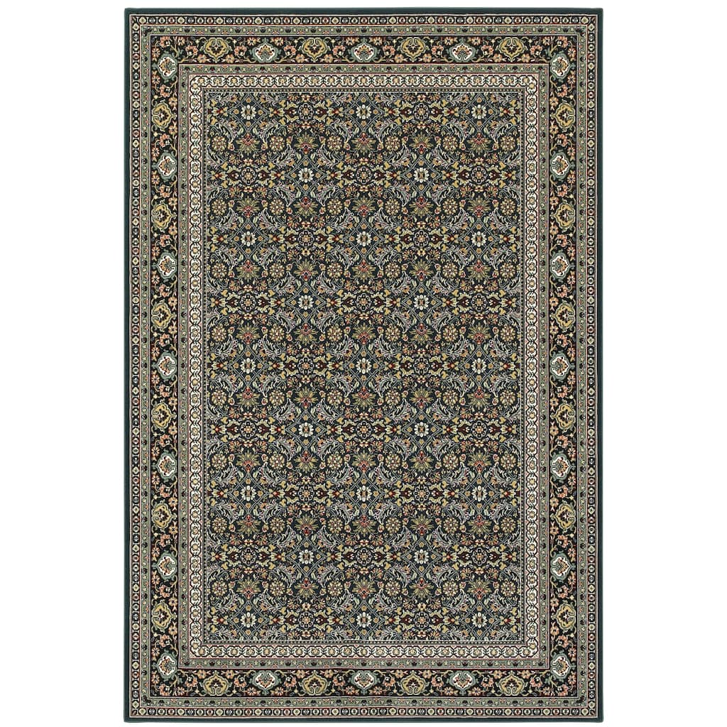Harrison Navy Various Colors Oriental Floral Traditional Casual Area Rug