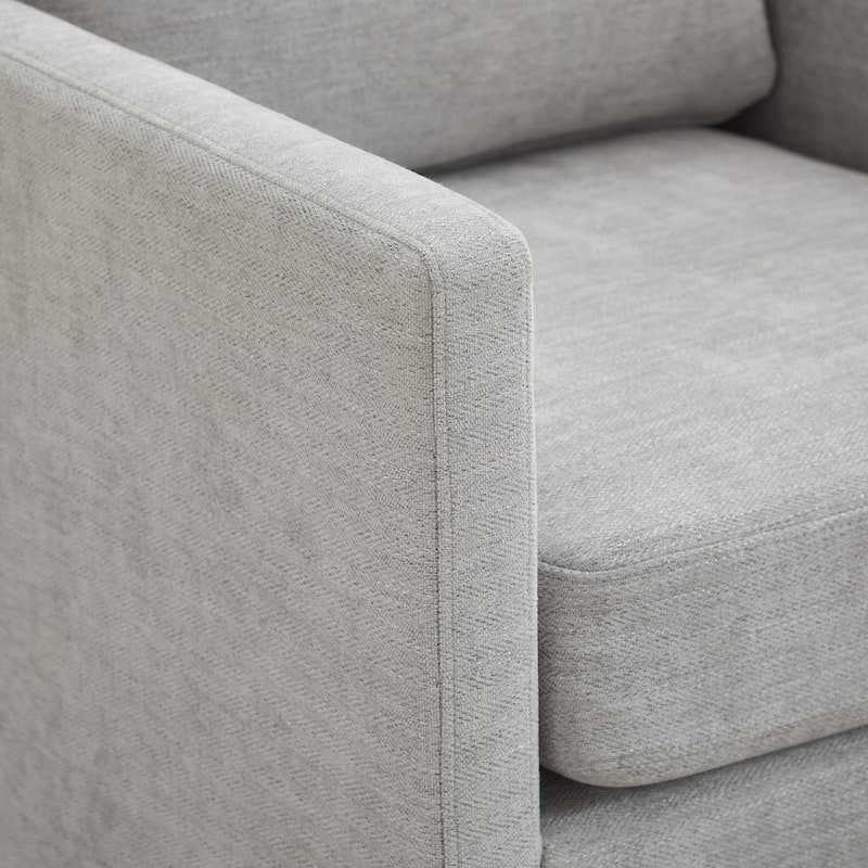 30.7"W Square Upholstered Swivel Accent Chair and Comfy Accent Single Sofa Chair, 360 Degree Club Chair, Lounge Armchair