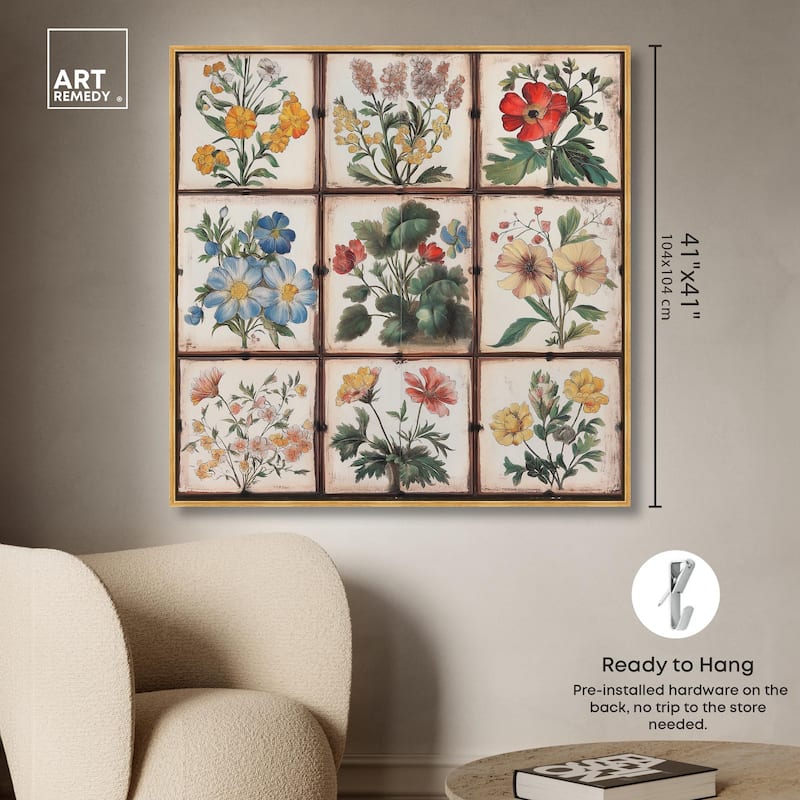Floral Mosaic Medley Canvas by Art Remedy