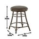 Copper Grove Tejeda Backless Metal Swivel Counter or Bar Stool - On ...