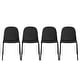 preview thumbnail 1 of 50, Set of 4 Plastic Dining Chairs For Kitchen Office Business Cafe Guest Waiting Room Event Party Outdoor Patio Hotel Black