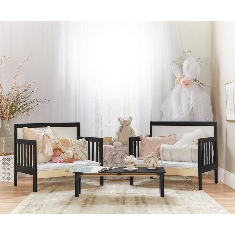 Dream On Me Hudson 3 in 1 Convertible Toddler Bed Black & White