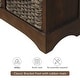preview thumbnail 37 of 48, 28” Farmhouse Solid Wood Storage Cabinet with Two Drawers and Four Rattan Baskets