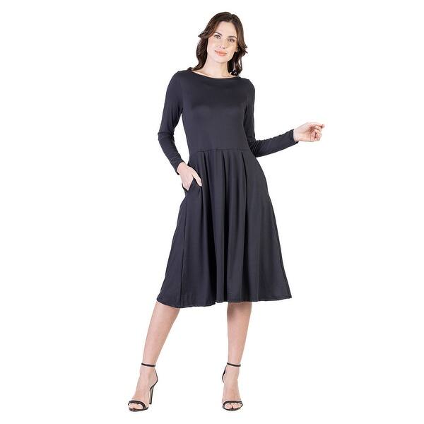 green emerald velvet dress Vineyard Vines Sleeveless Fit & Flare Waisted Knit Dress - Jet Black