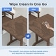 preview thumbnail 19 of 24, HDPE 35.8''L Square Dining Table with 1.7''D Bulit-in Umbrella Hole