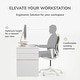 preview thumbnail 28 of 35, Jani Wood Monitor Stand Riser Desk - Ergonomic Design Stand, Desktop Organizer Table for Home, Office Workspace, Gaming Desk