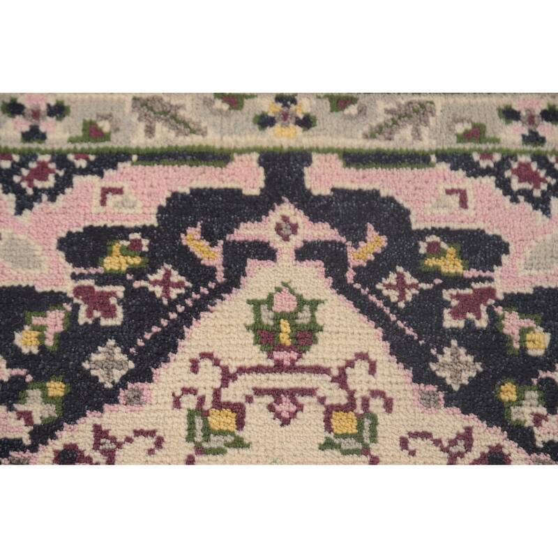Pink Heriz Serapi Oriental Runner Rug Wool Carpet - 2'7"x 7'11"