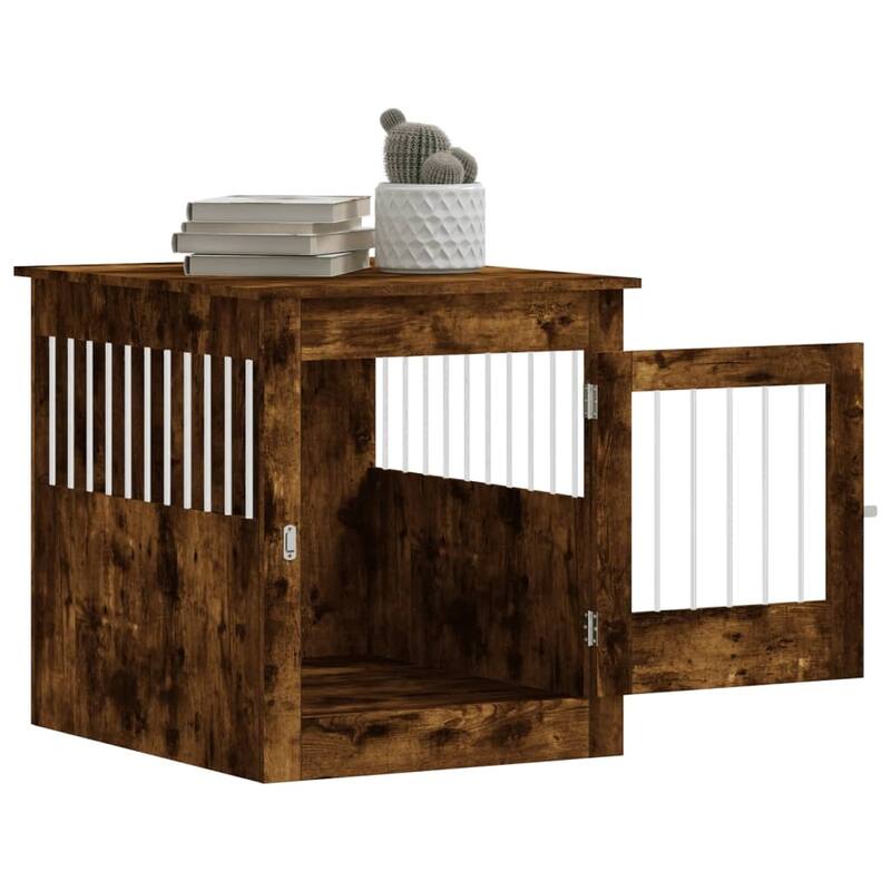 vidaXL Dog Crate with Door Doghouse Puppy Kennel Peg Cage Engineered Wood