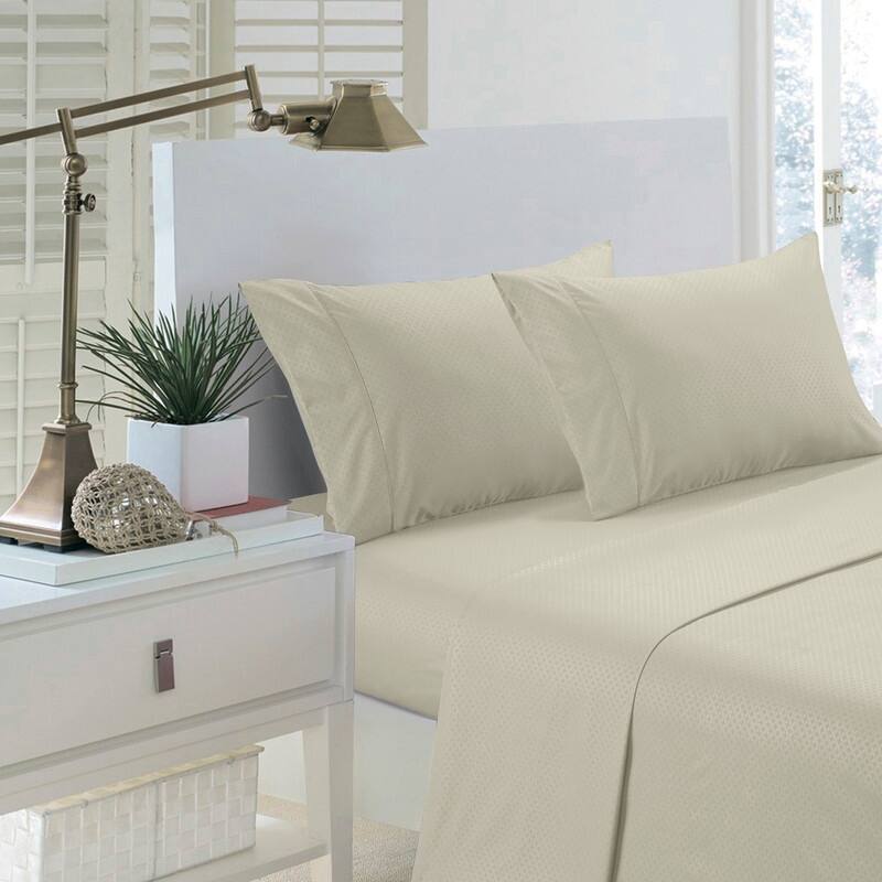 Home Sweet Home Dream Greek Key Embossed Bed Sheet Set