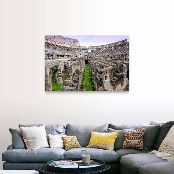 Shop Interior Of The Colosseum At Rome Canvas Wall Art Free Shipping Today Overstock 16446221