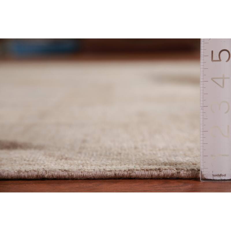 Hand Knotted Oriental 100% Wool Carpet Transitional Floral Beige & Ivories Oushak Area Rug - 9' 11'' X 8' 0''